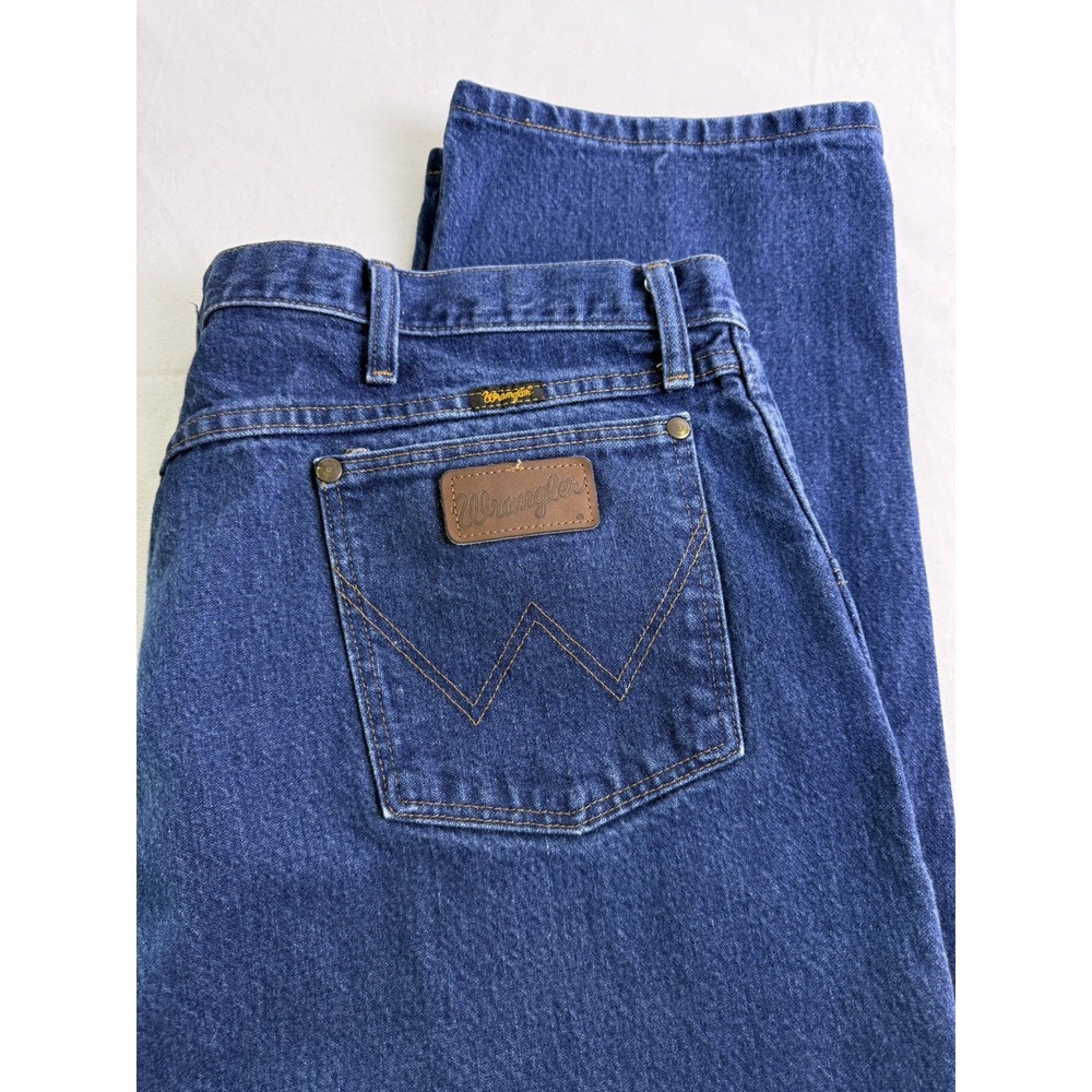 Wrangler Jeans Men's 42X30 Regular Fit Cowboy Cut 47MWZPW Premium Western Blue